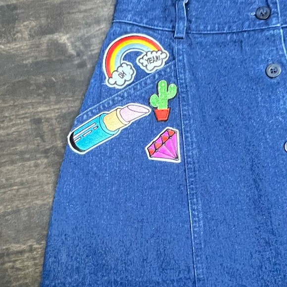 Pendleton Jean Skirt With Patchwork Size 6 - Picture 2 of 7